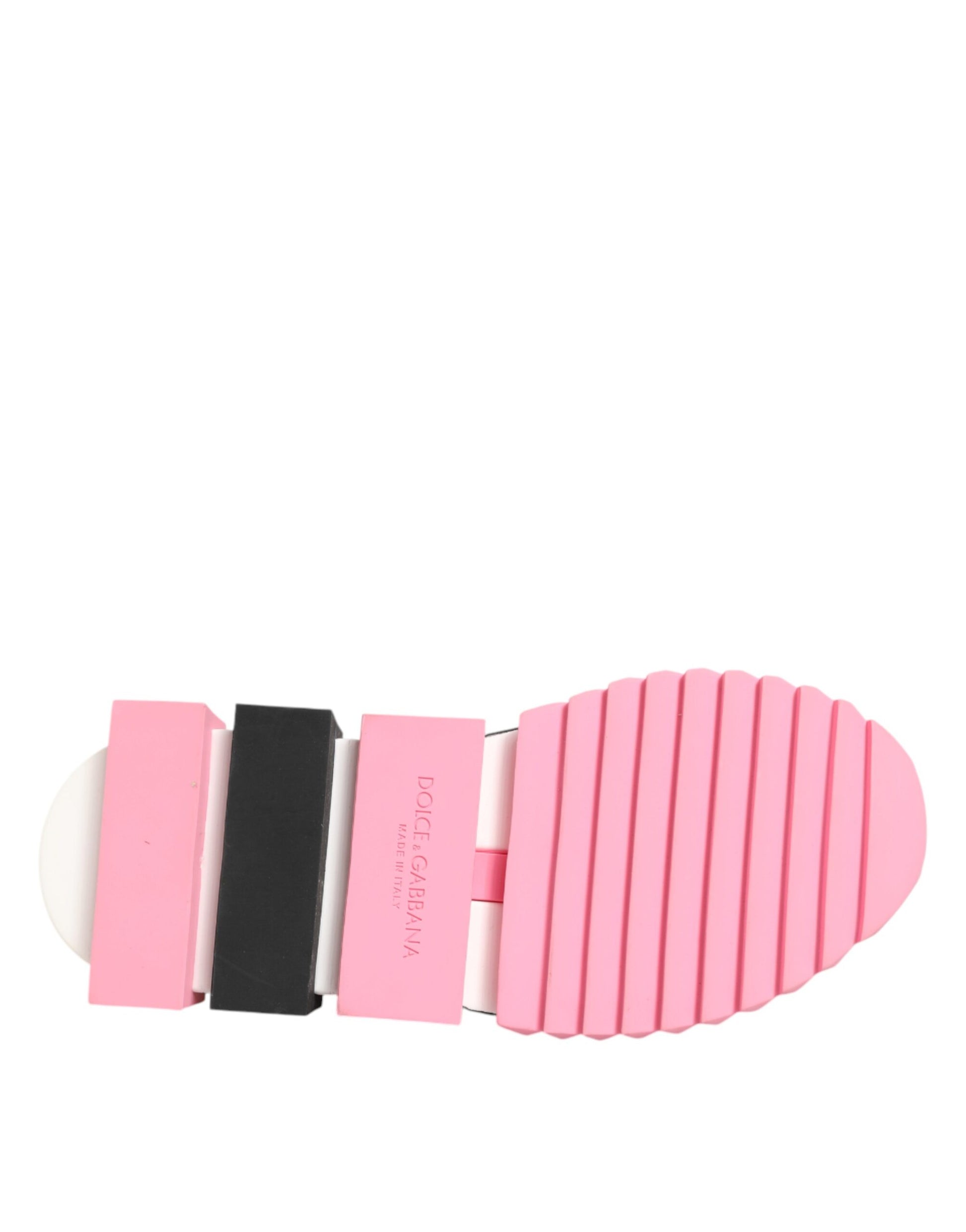 Pink shoe with black sole