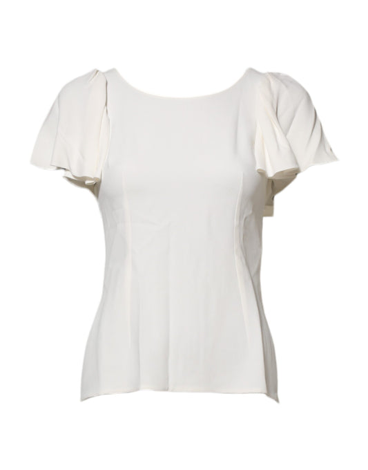 White short sleeve blouse on mannequin