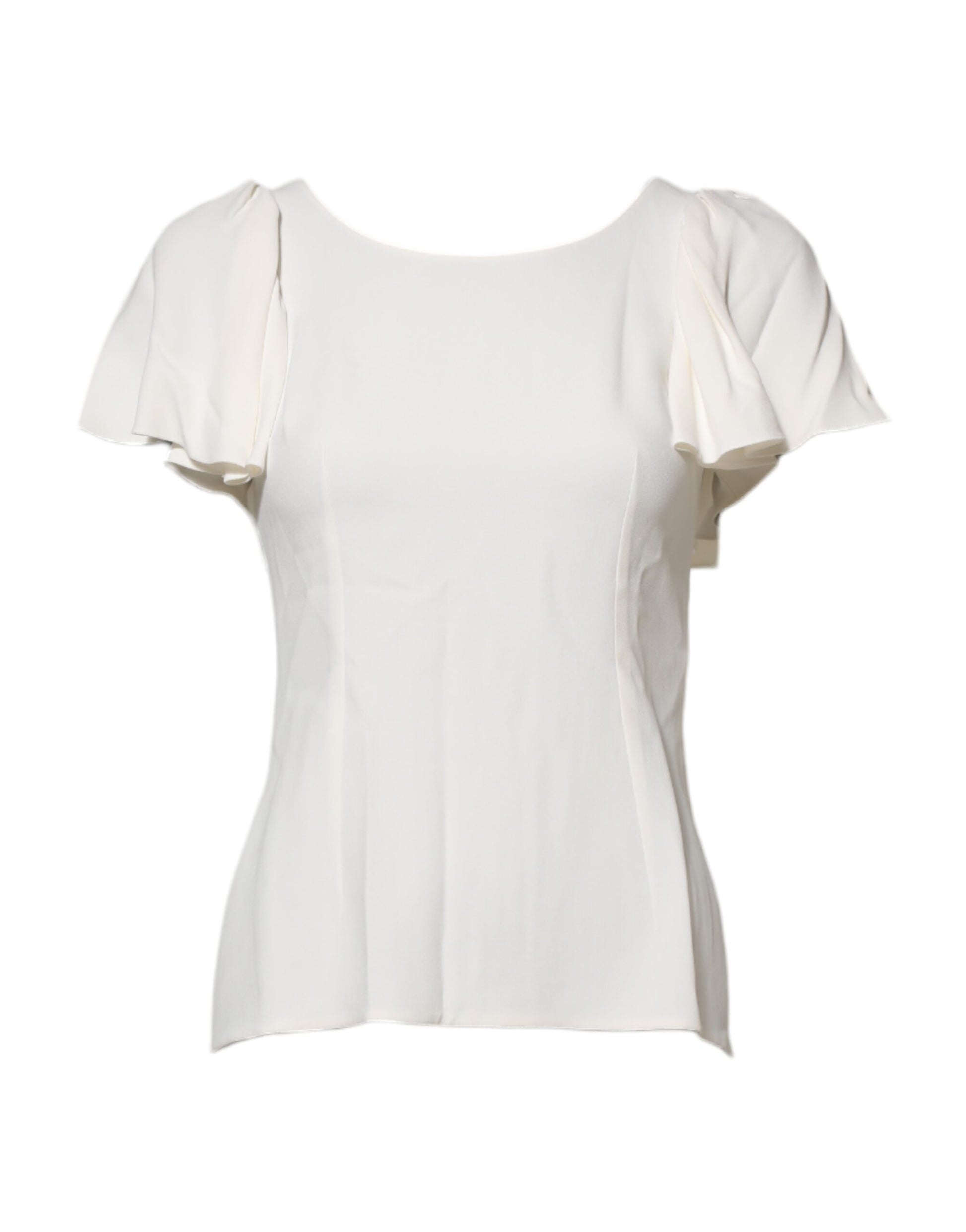 White short sleeve blouse on mannequin