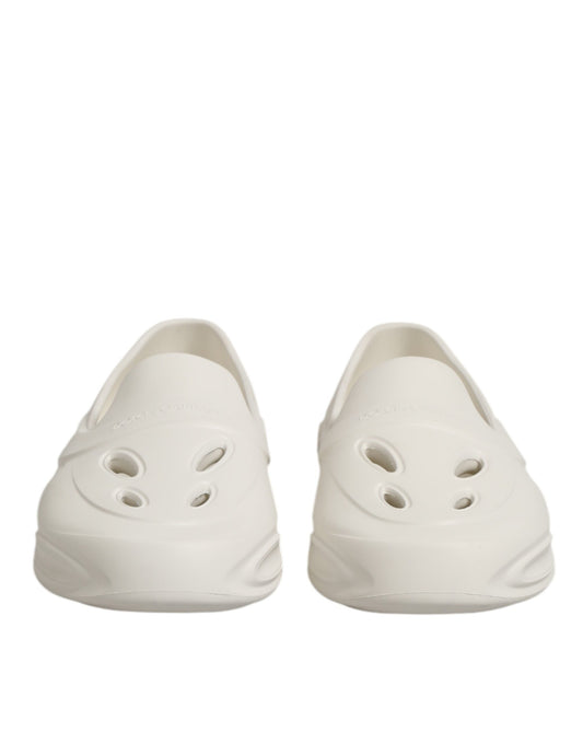 Pair of white baby crocs