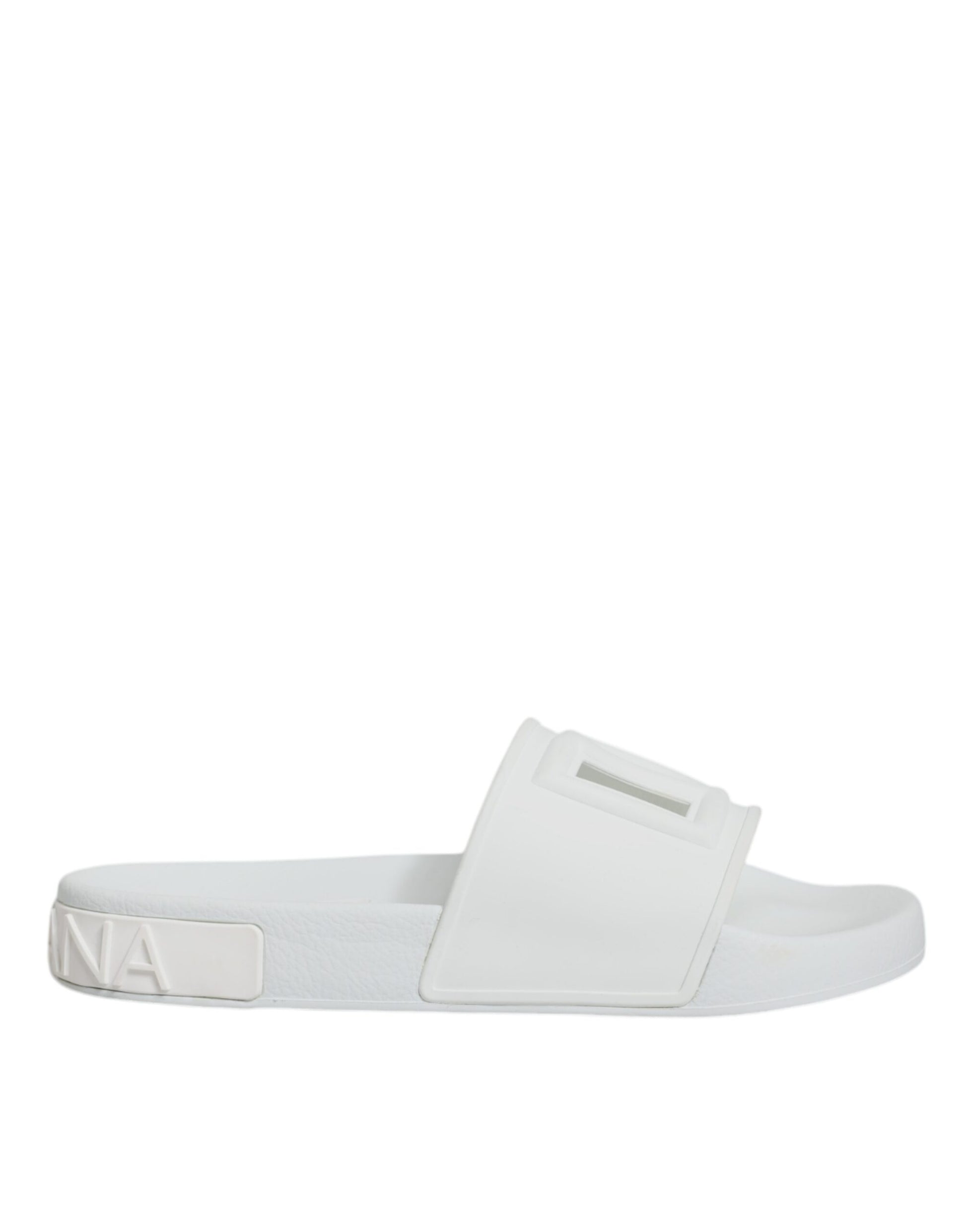 White sandal with strap over foot