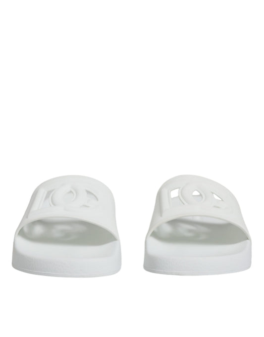 Pair of white flip flops