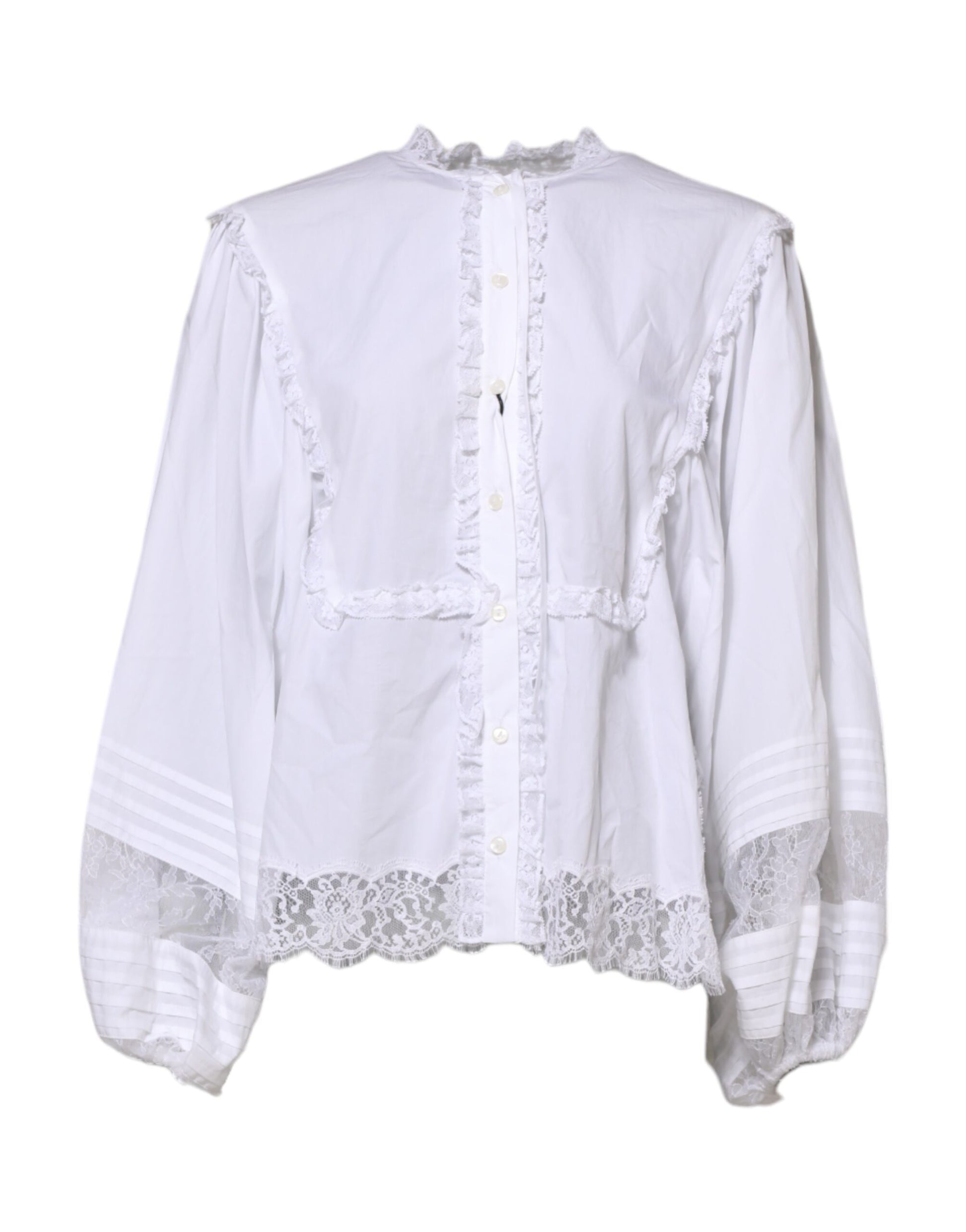 White long sleeve lace shirt