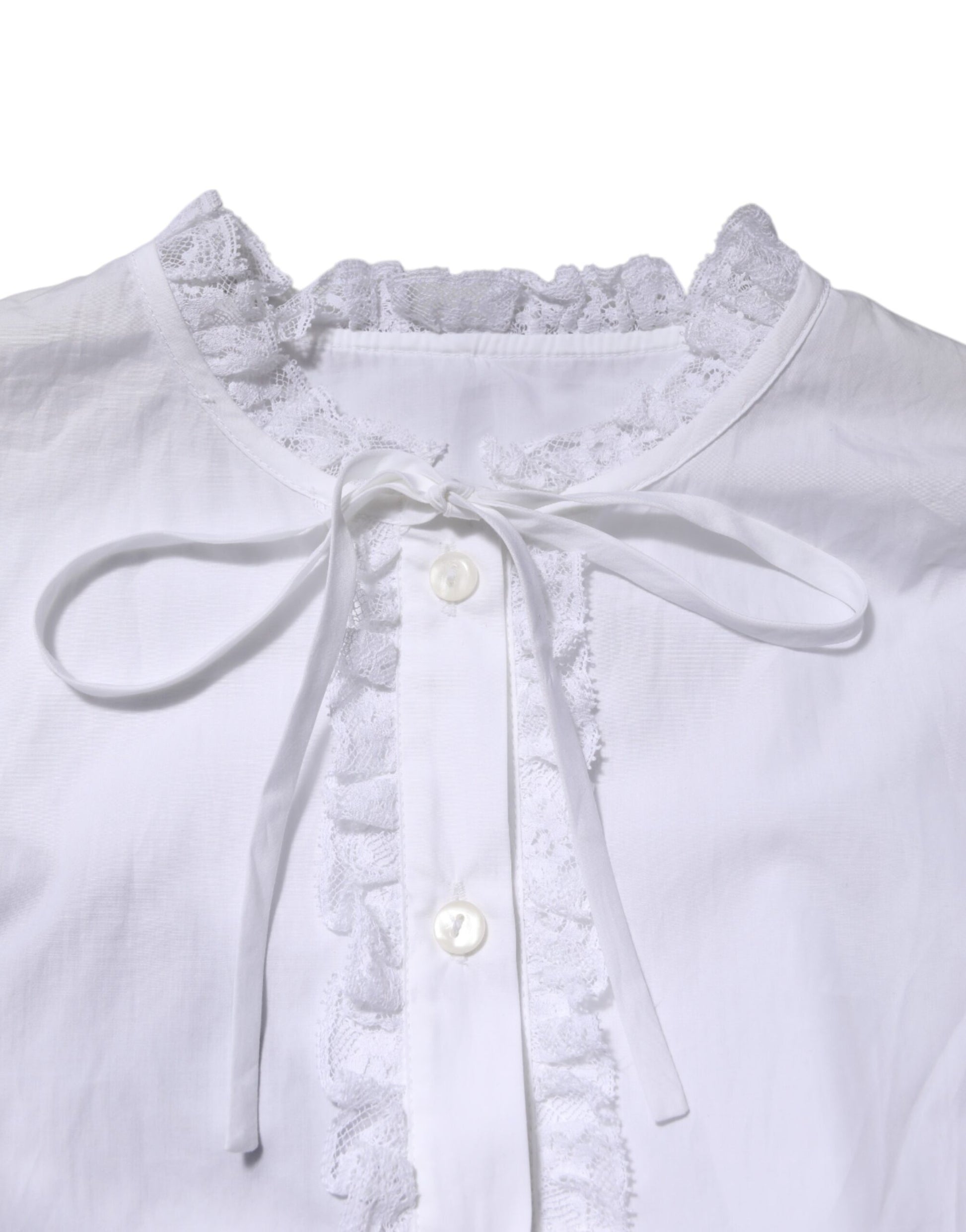 White lace baby dress with bow tie