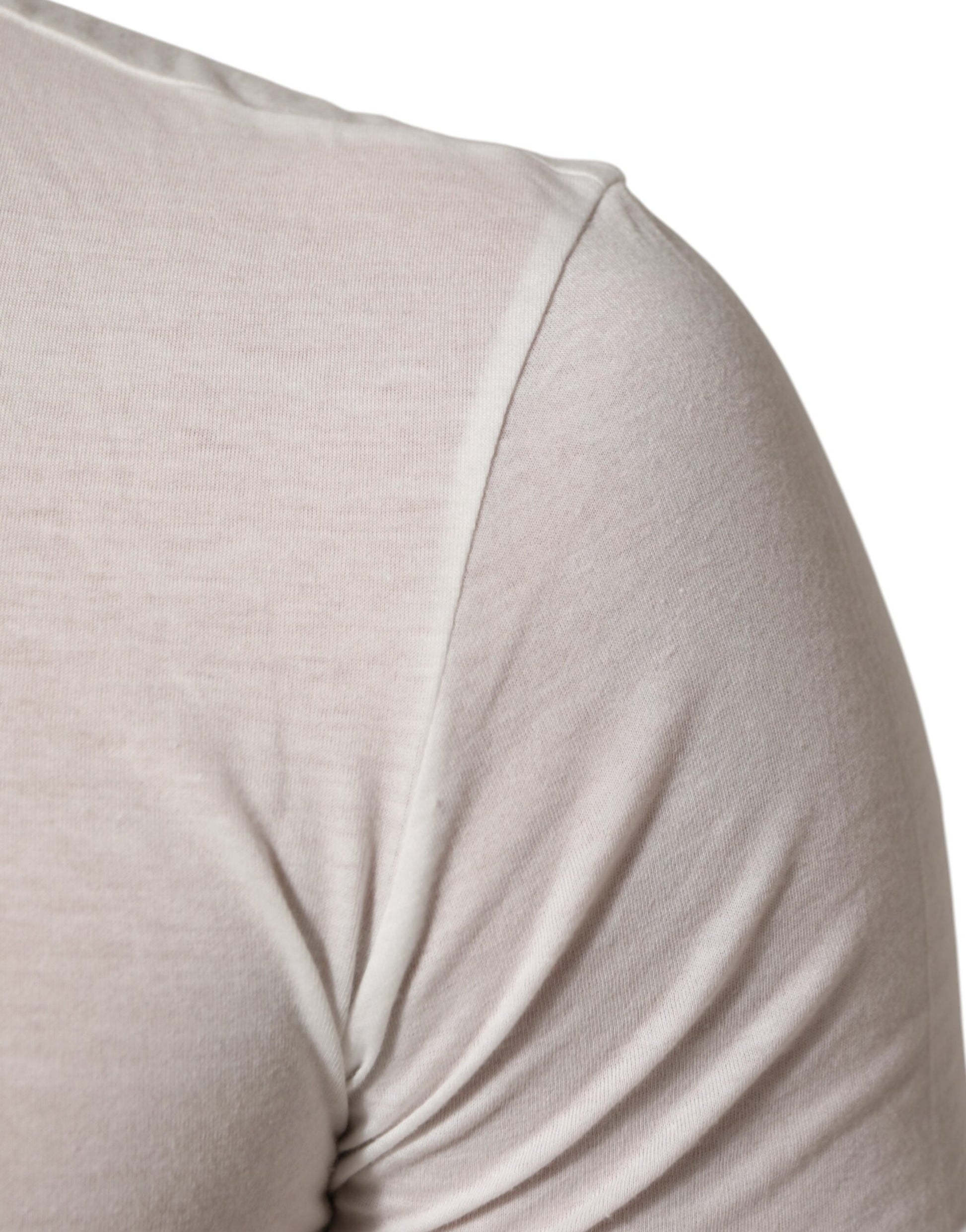 Short sleeved shirt on a person's shoulder