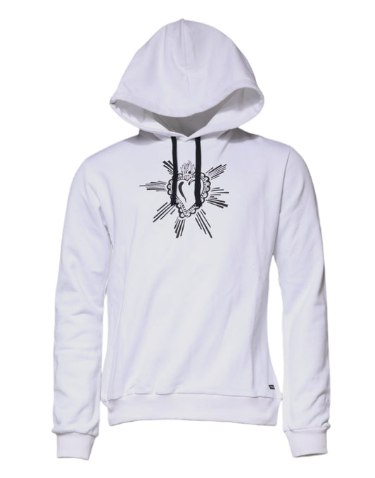 White hoodie with black design on front