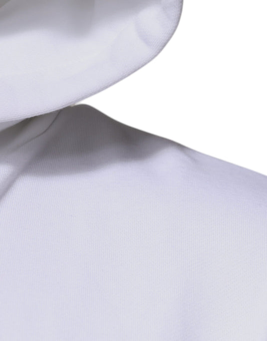White hoodie on a person's neck