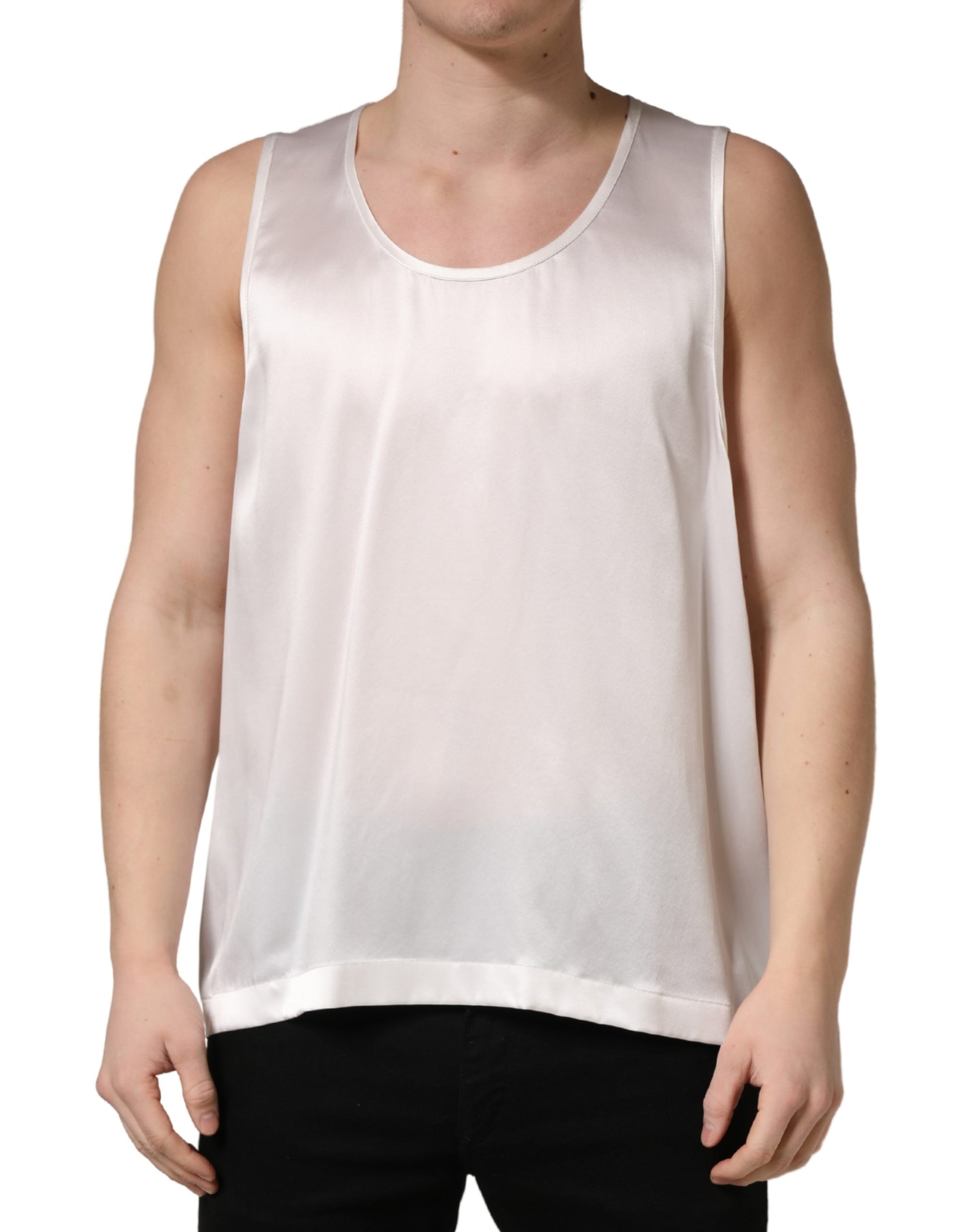 White sleeveless tank top on a mannequin