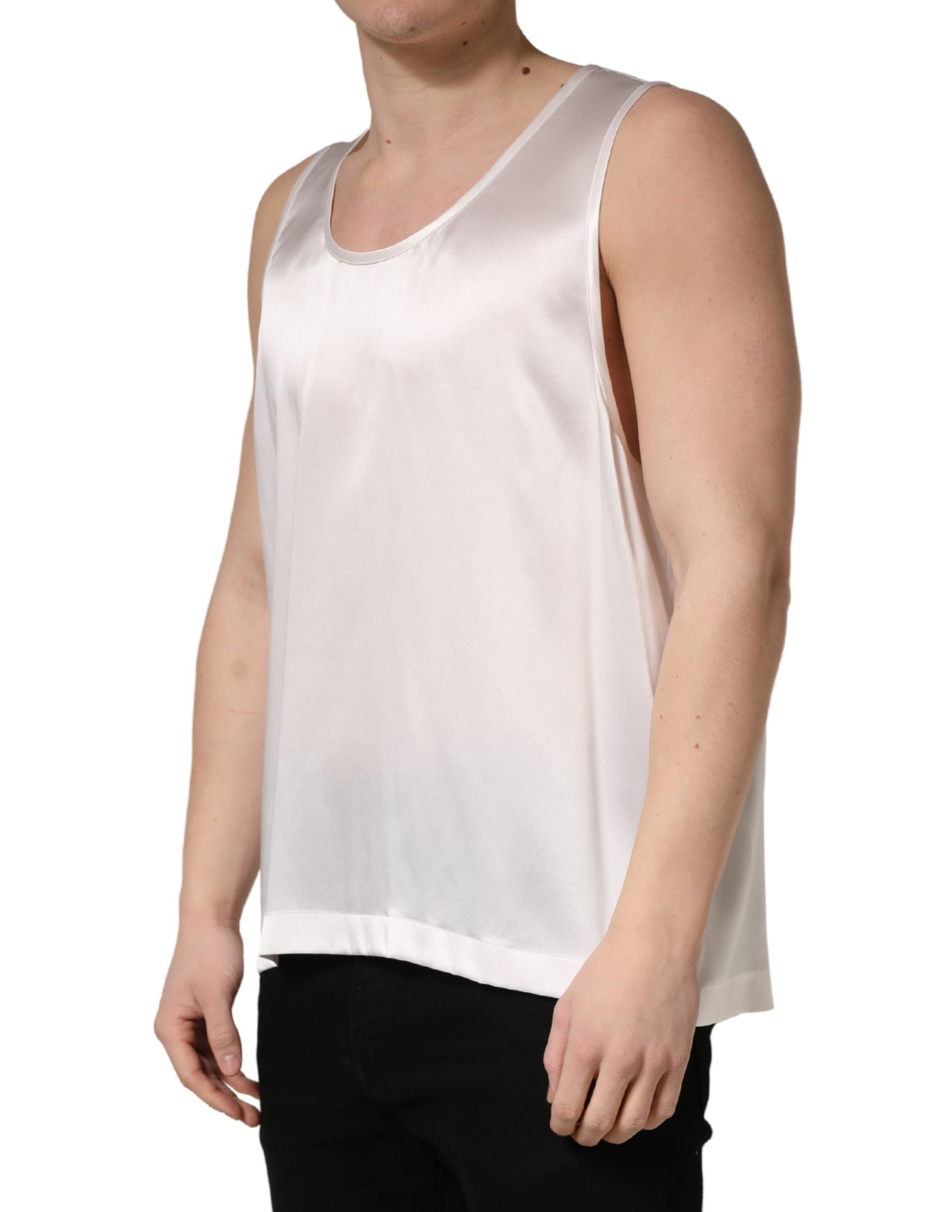 White sleeveless tank top on a mannequin