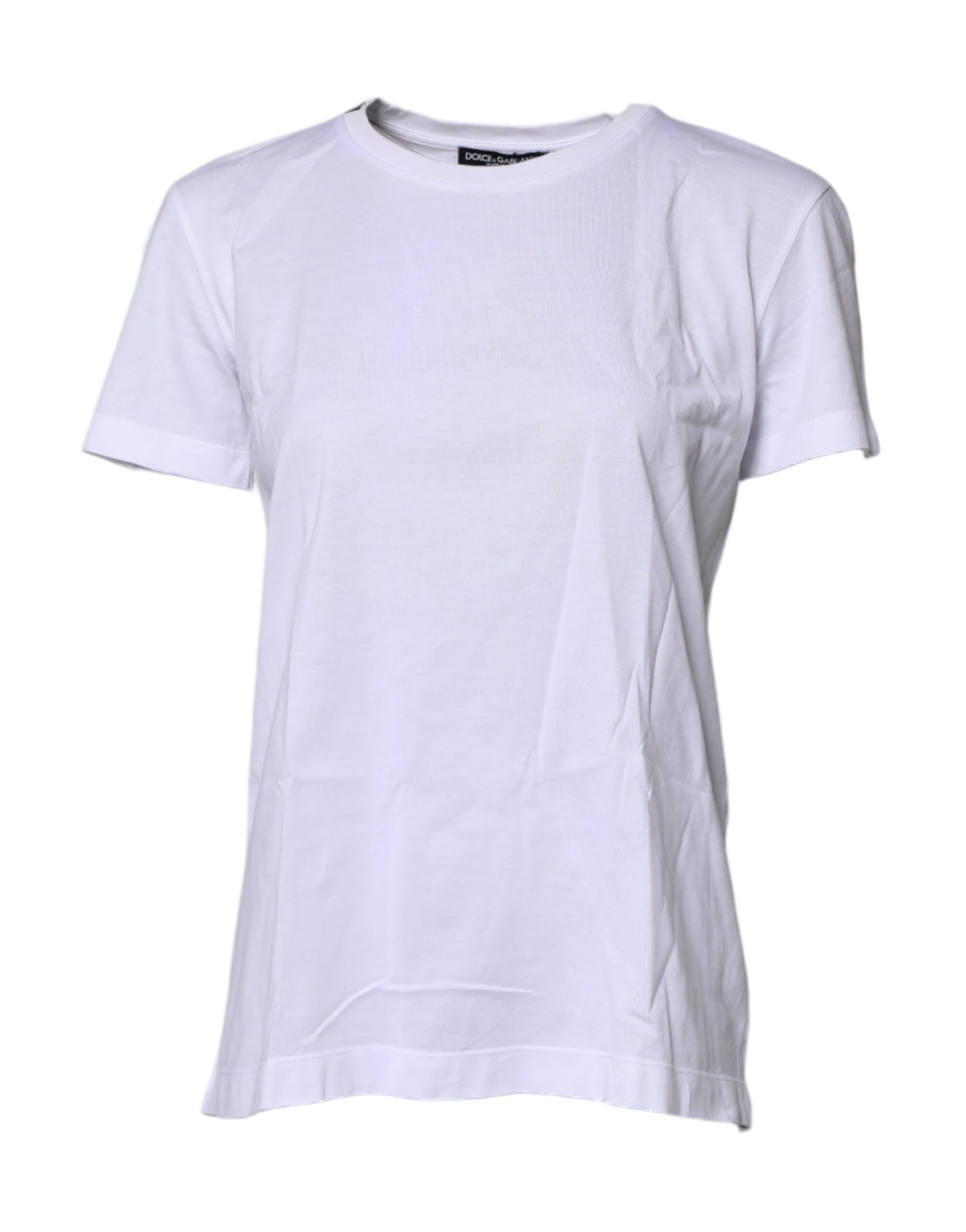 White short sleeved t-shirt on a hanger