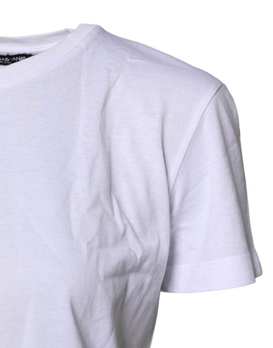White short sleeve t-shirt on hanger