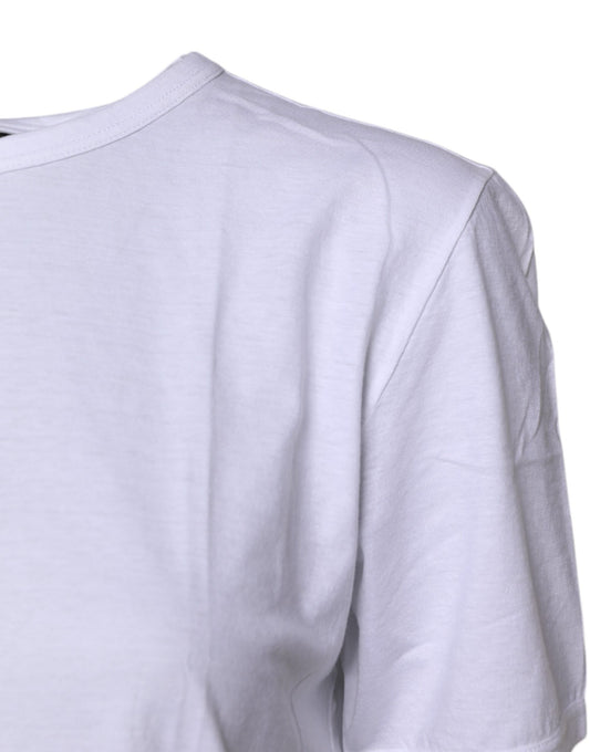White short sleeve t-shirt on a hanger