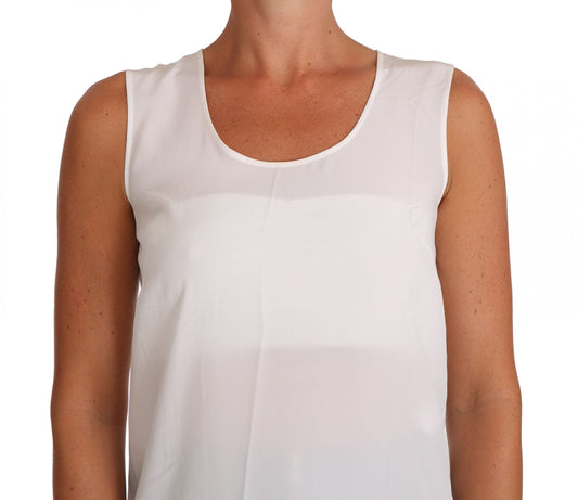 White tank top on woman's torso
