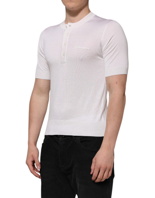 Men's short sleeve polo shirt in white