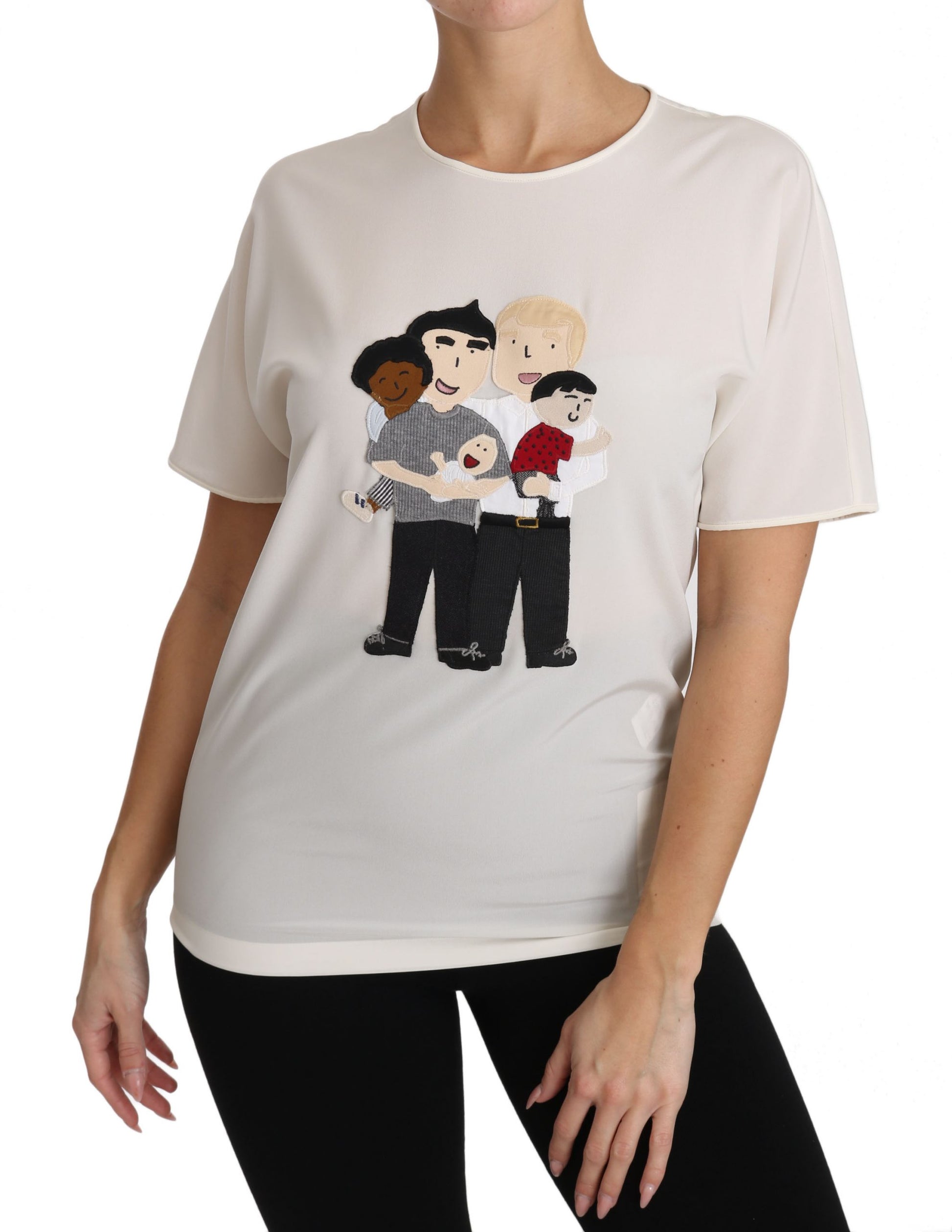 Graphic t-shirt with cartoon characters