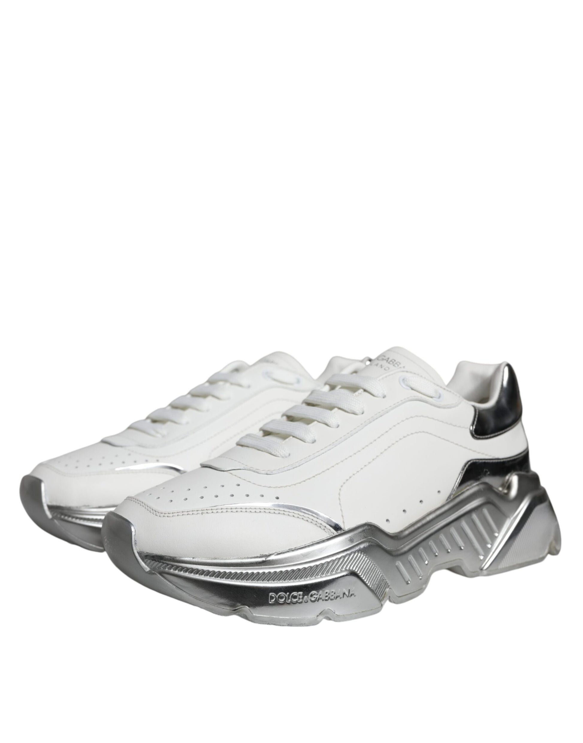 White sneaker with black laces