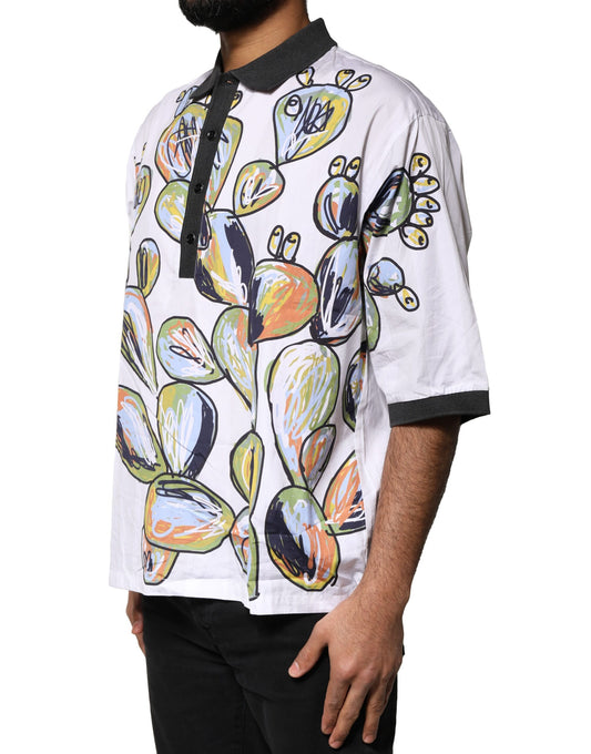 Man wearing a colorful shirt with floral pattern