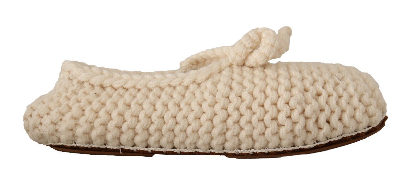Knitted shoe with laces and sole