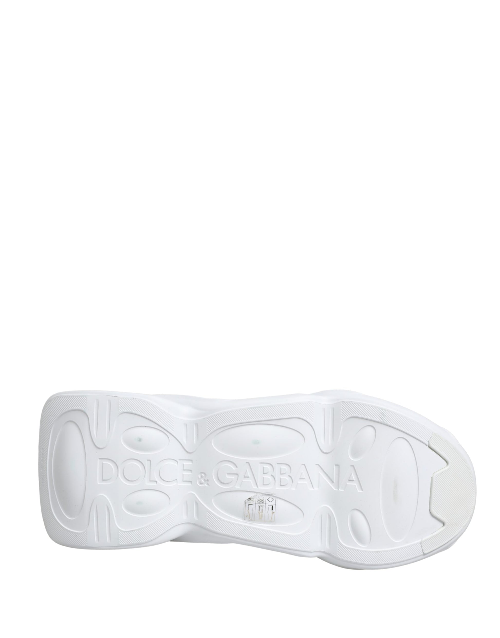 White slip on shoes with wave design, branded Dolce & Gabbana