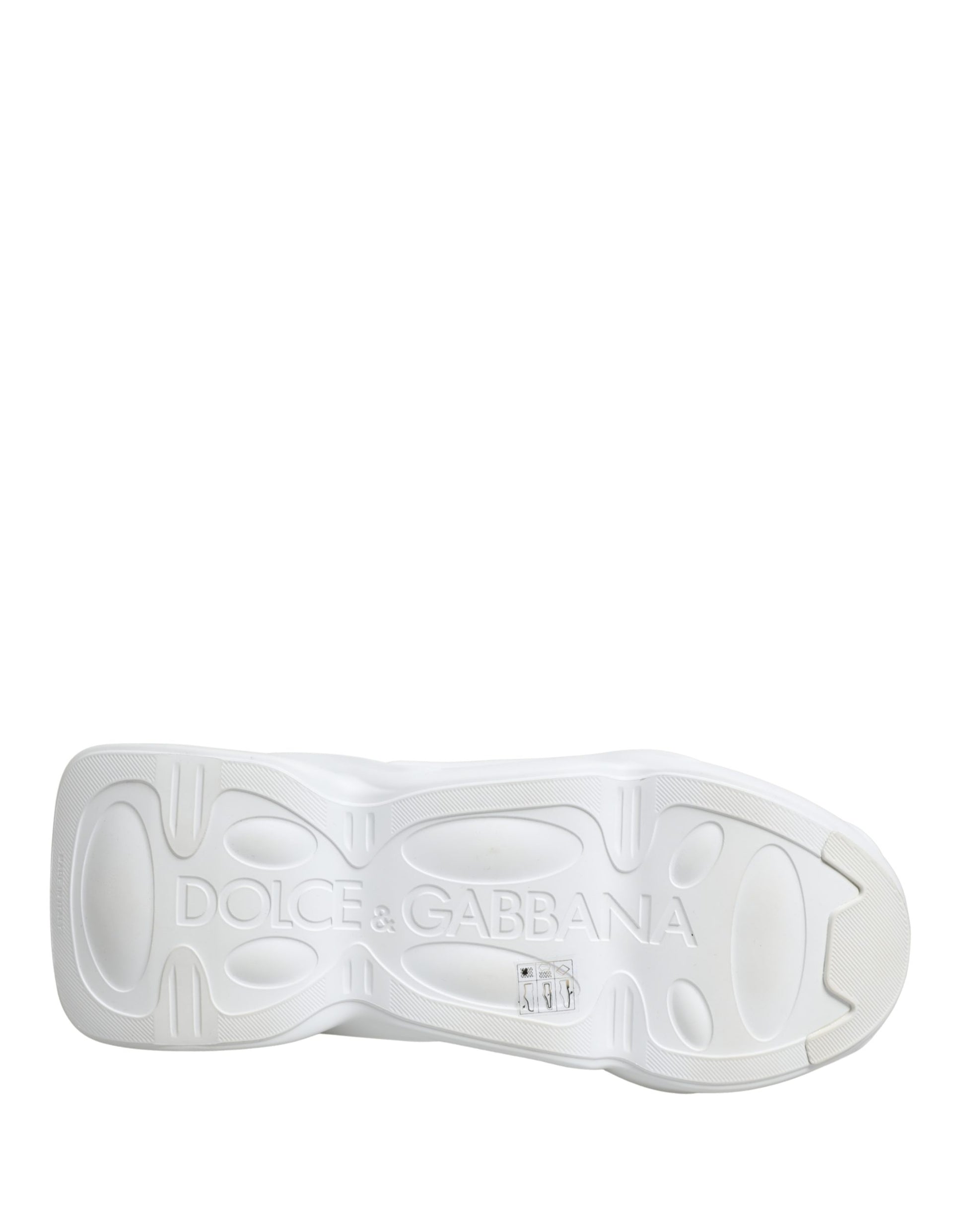 White slip on shoes with wave design, branded Dolce & Gabbana
