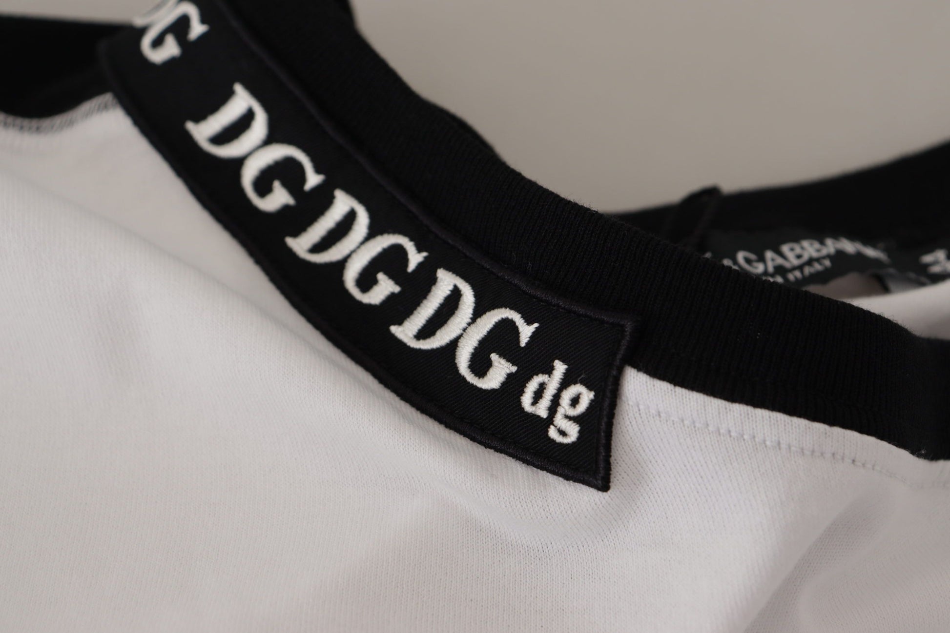 Black and white underwear with brand name on waistband