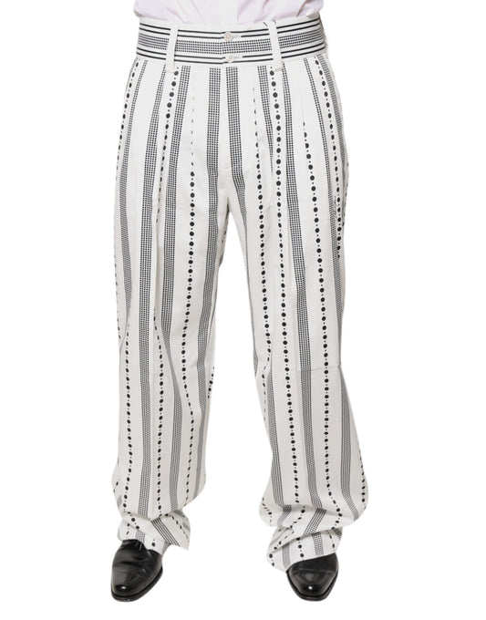 Pair of white pants with black dots