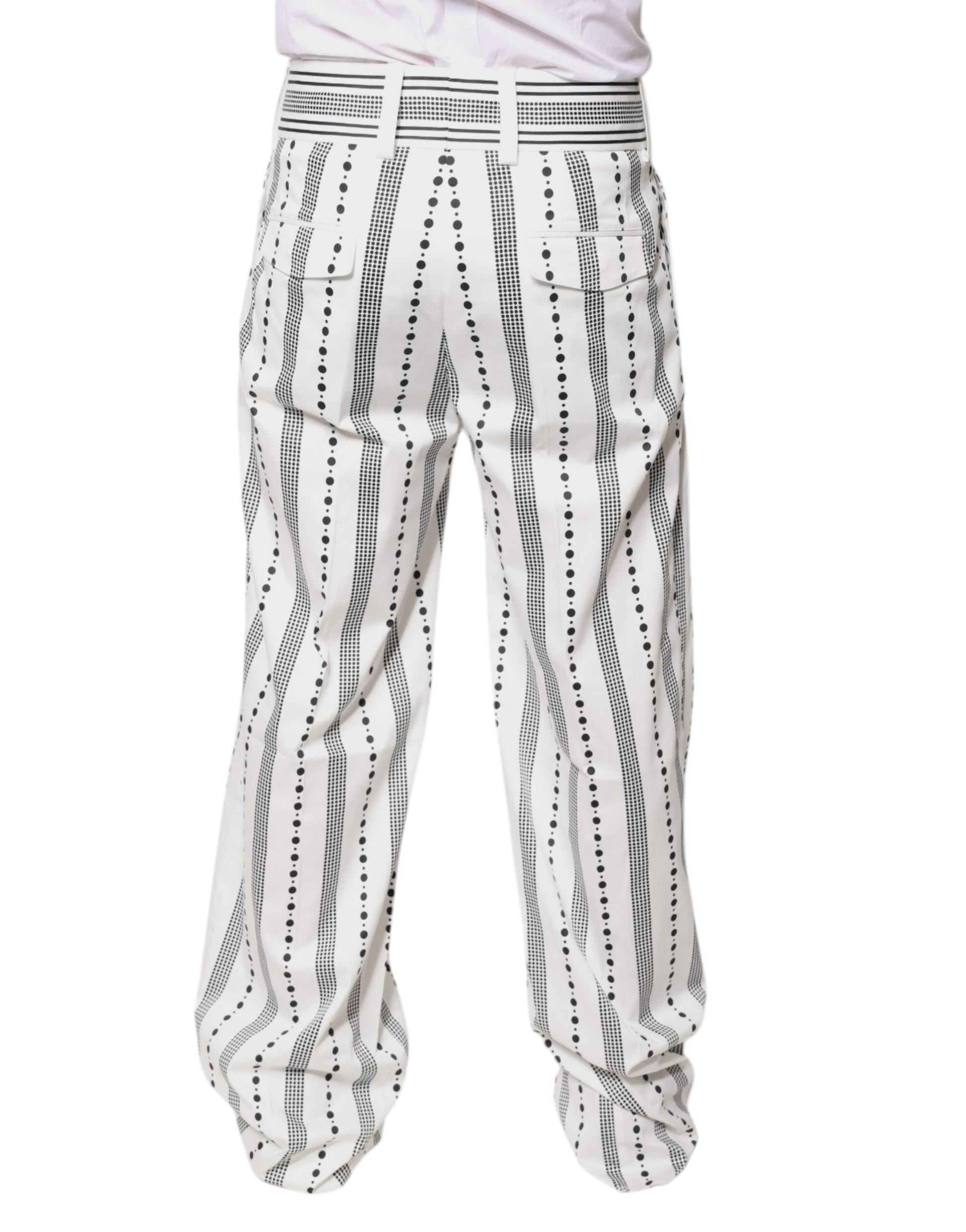 Pair of white pants with black dots