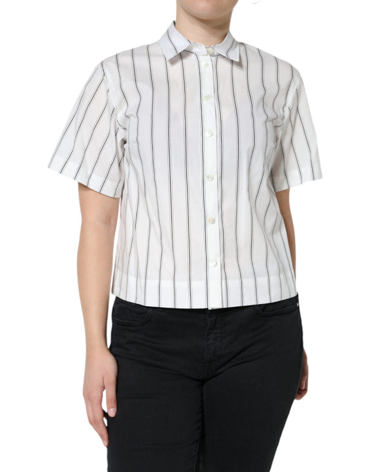 Striped shirt on a woman