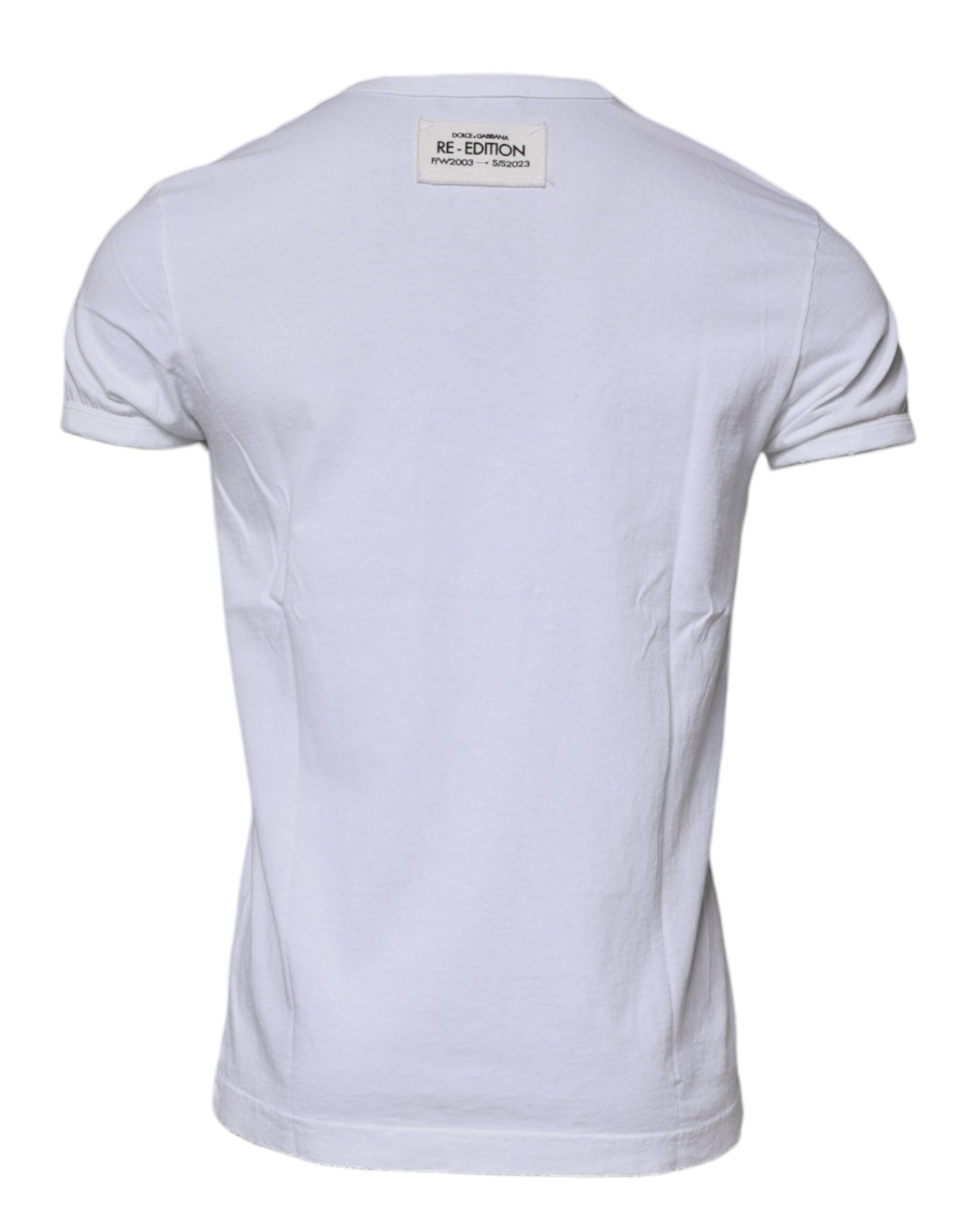 White short sleeved t-shirt on a hanger
