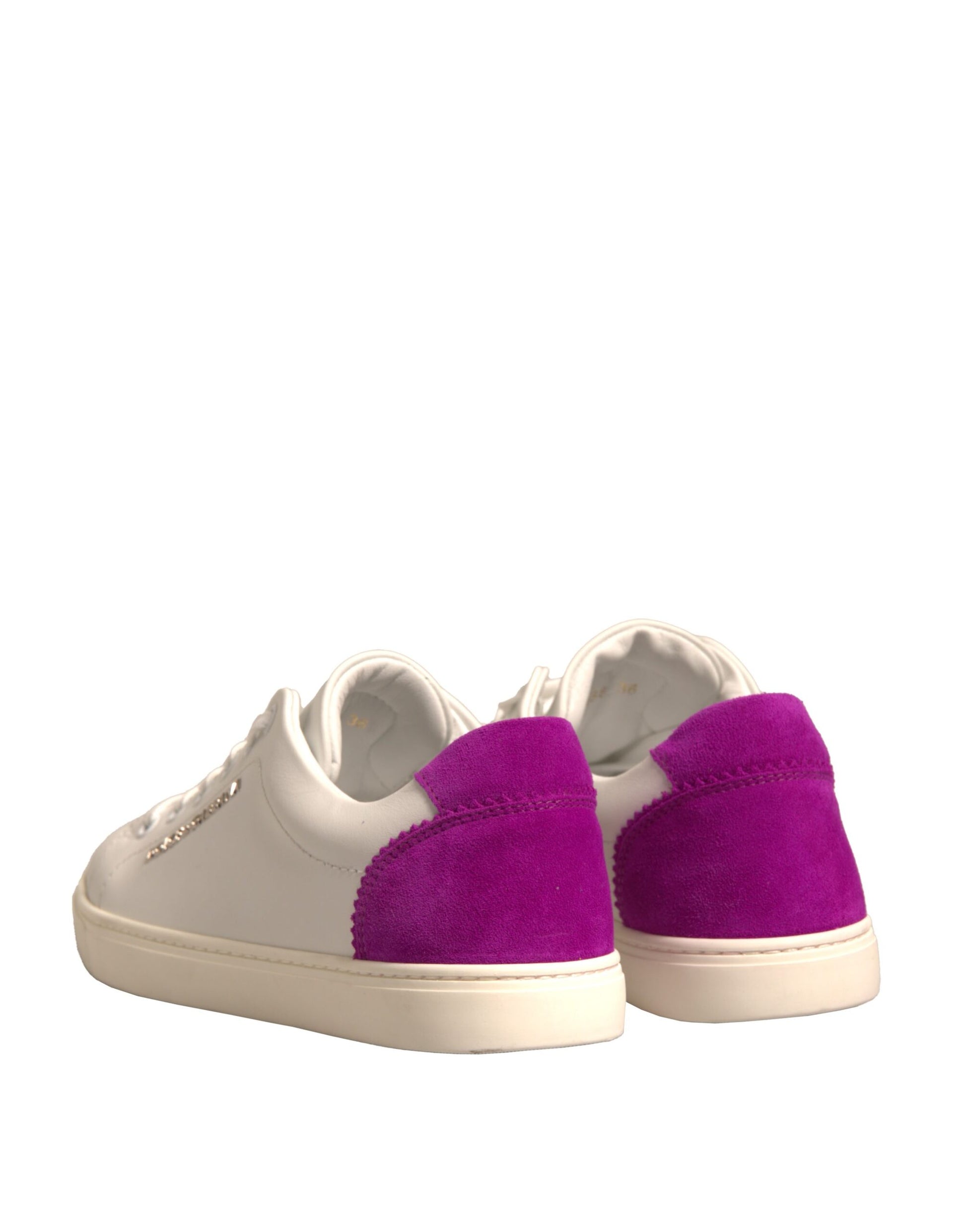 Pair of sneakers with purple accents