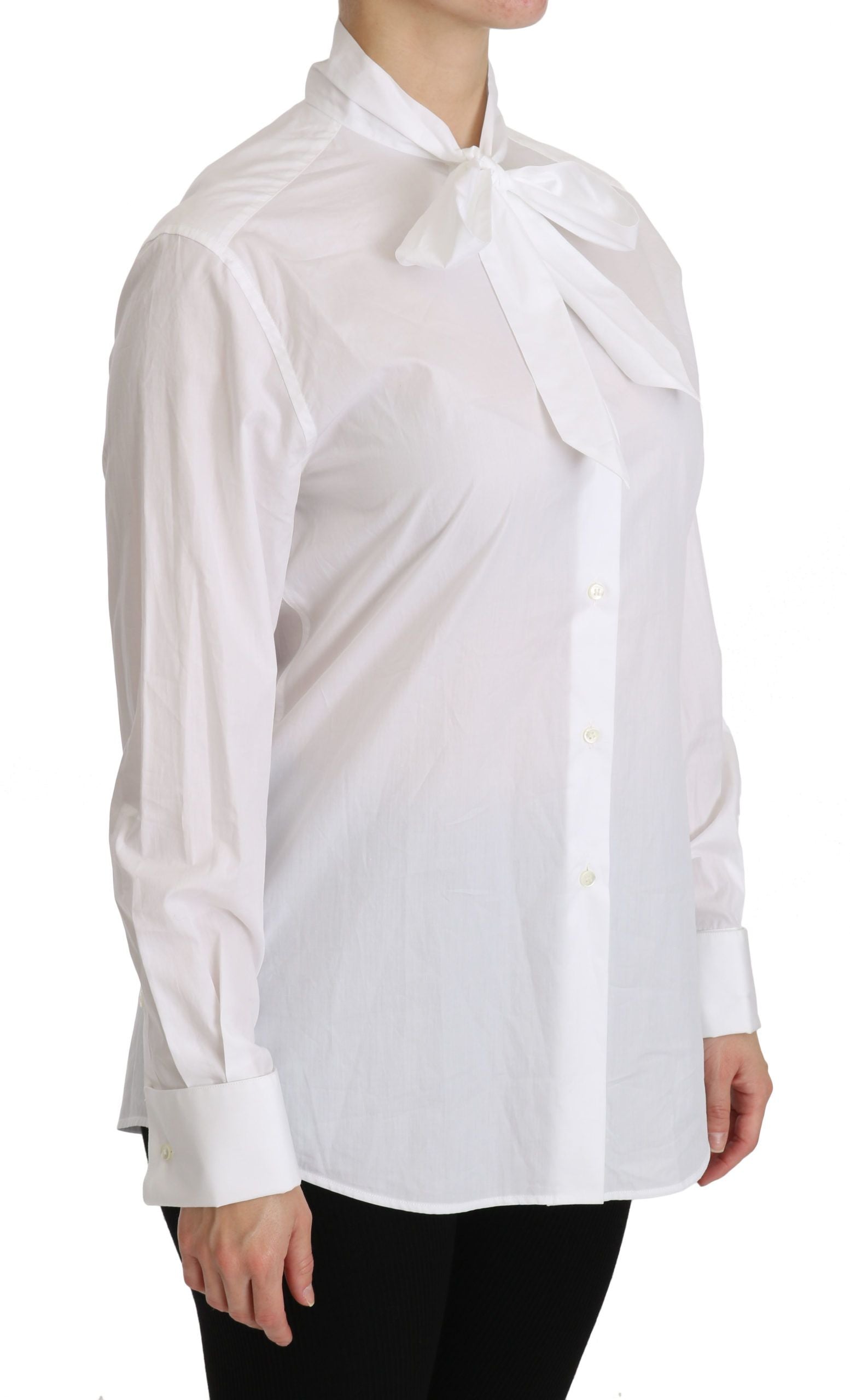 White shirt with ruffled collar