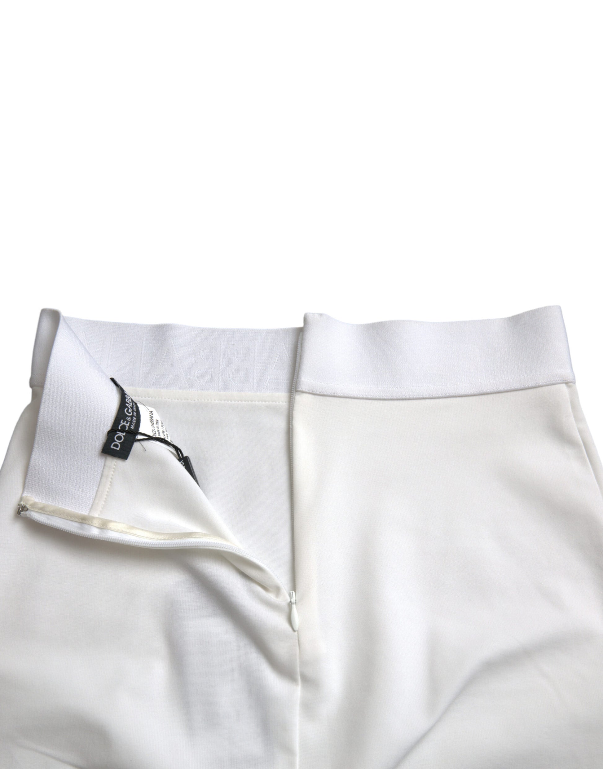 White pants with white stripes on sides