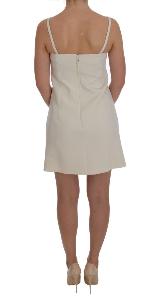 White sleeveless dress on a woman