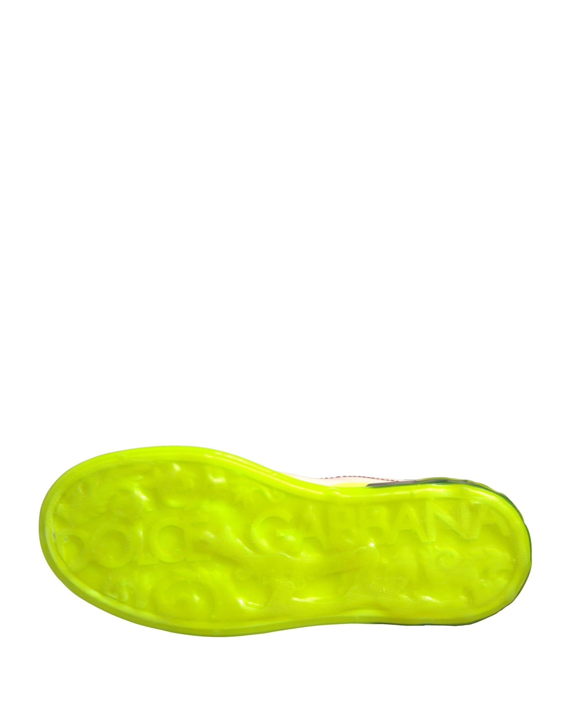 Yellow shoe sole on a white background