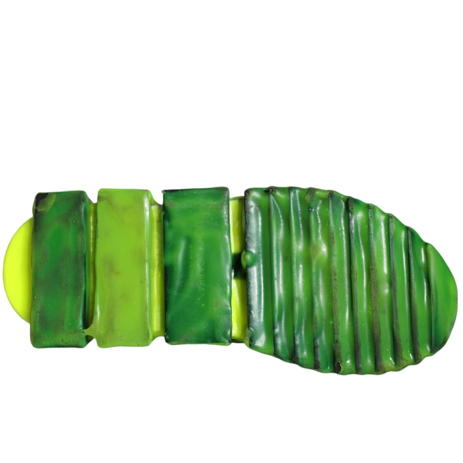 Green and yellow plastic shoe