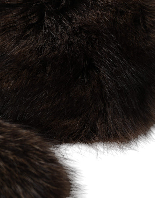 A close-up view of a cat's furry tail