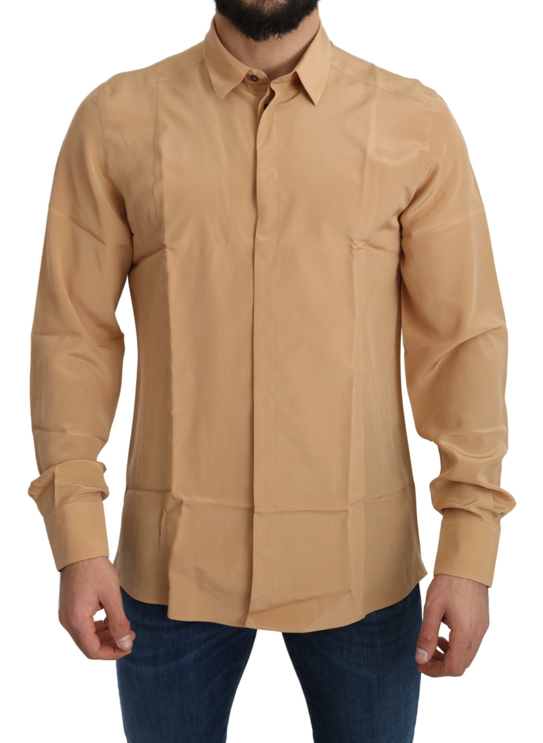 Long sleeve shirt in a tan color