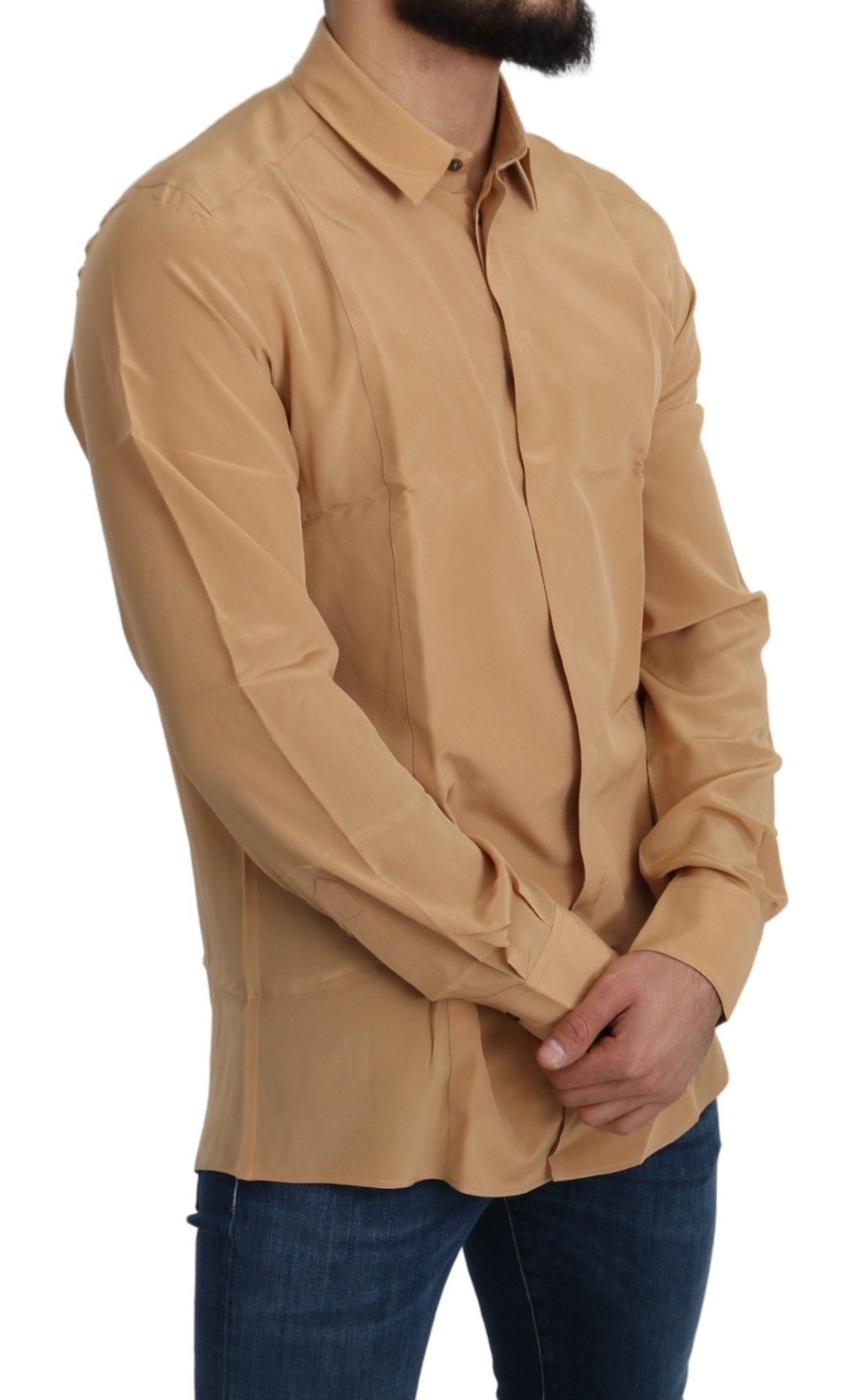 Man wearing long sleeve shirt