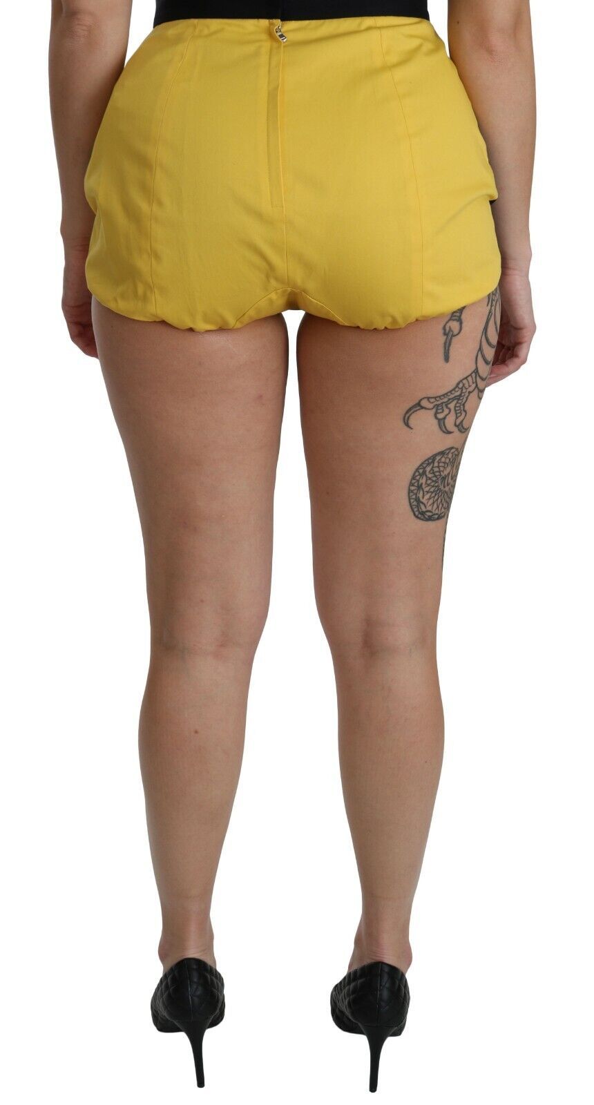Yellow shorts on a mannequin