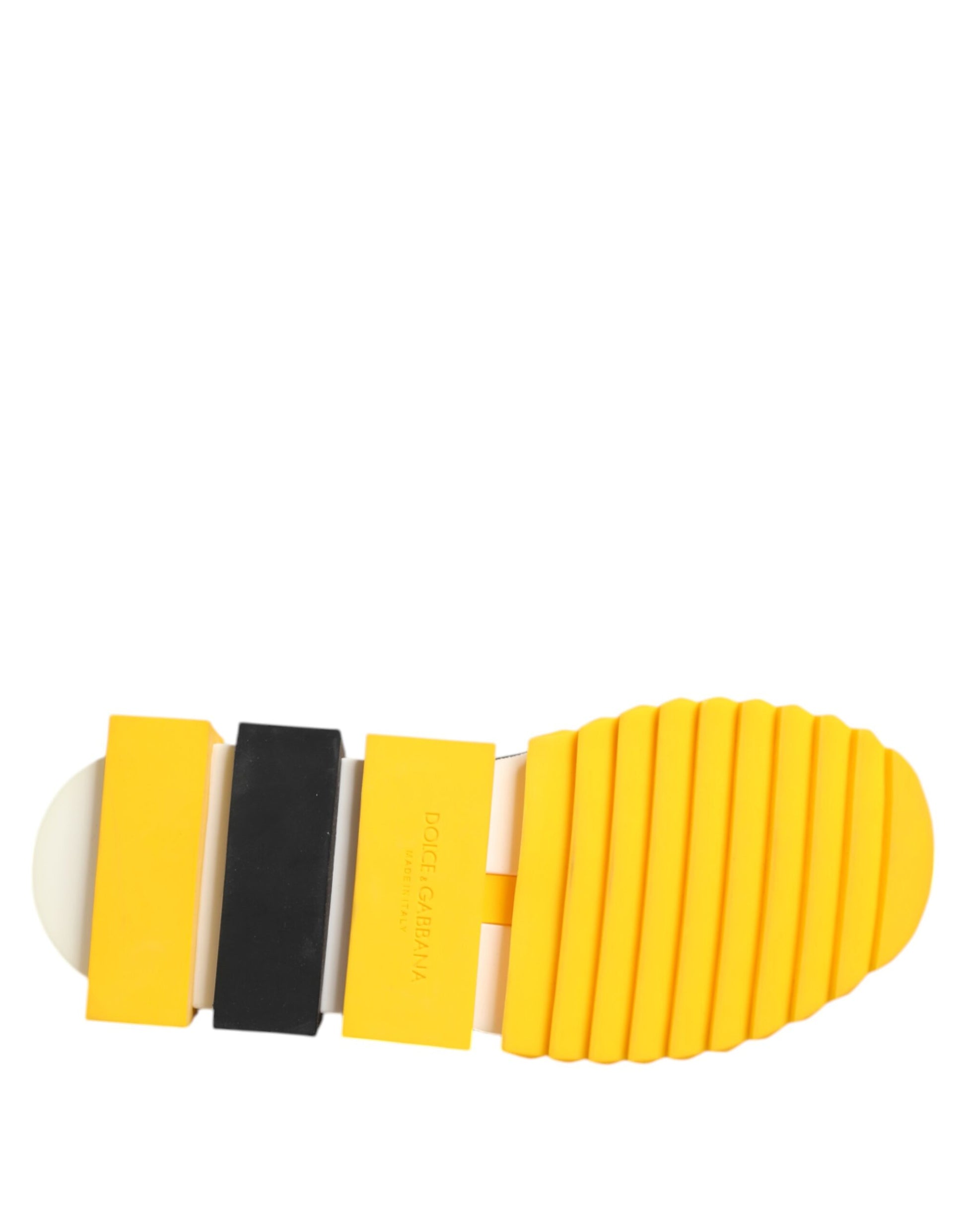 Yellow and black shoe sole