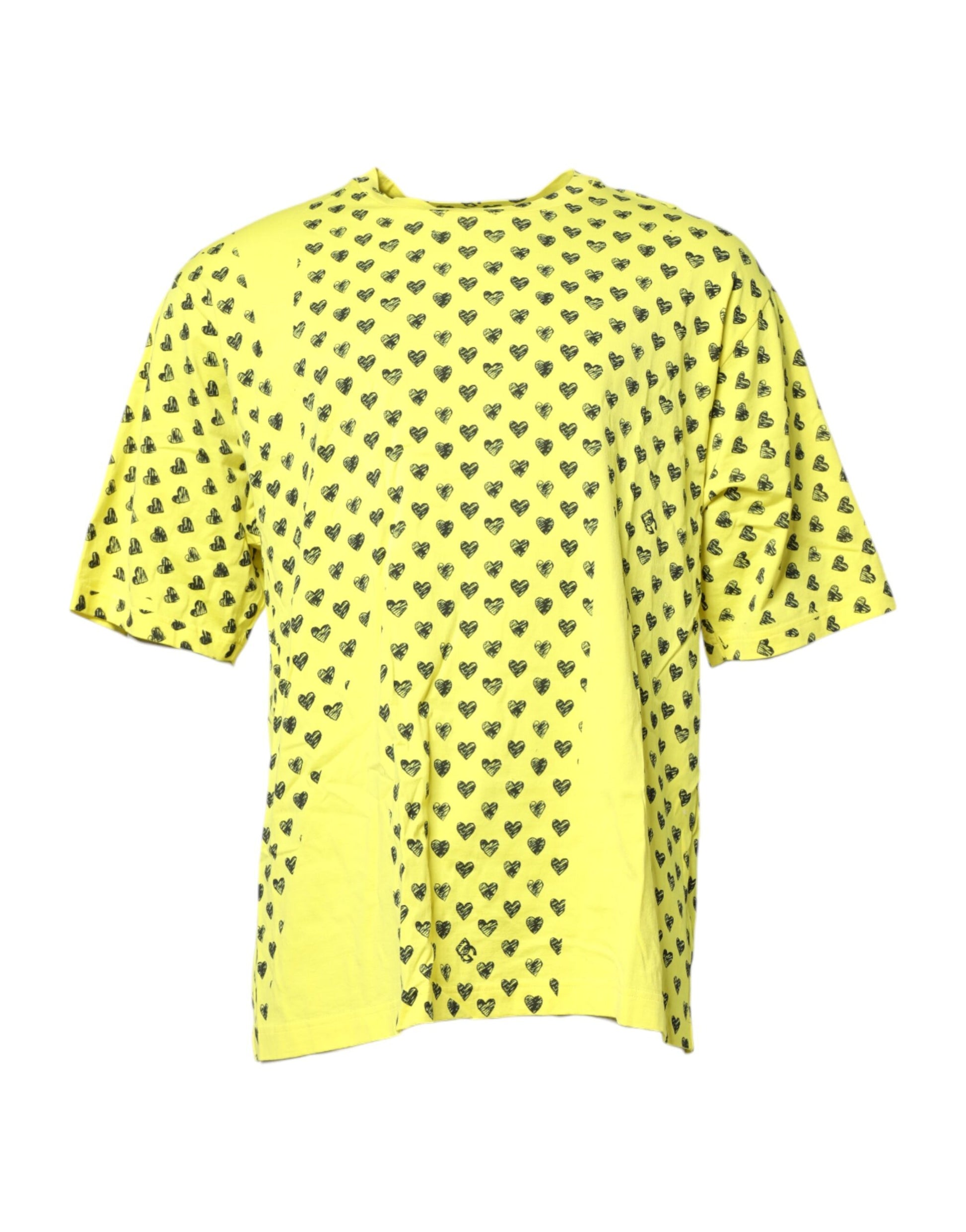Yellow shirt with black polka dots