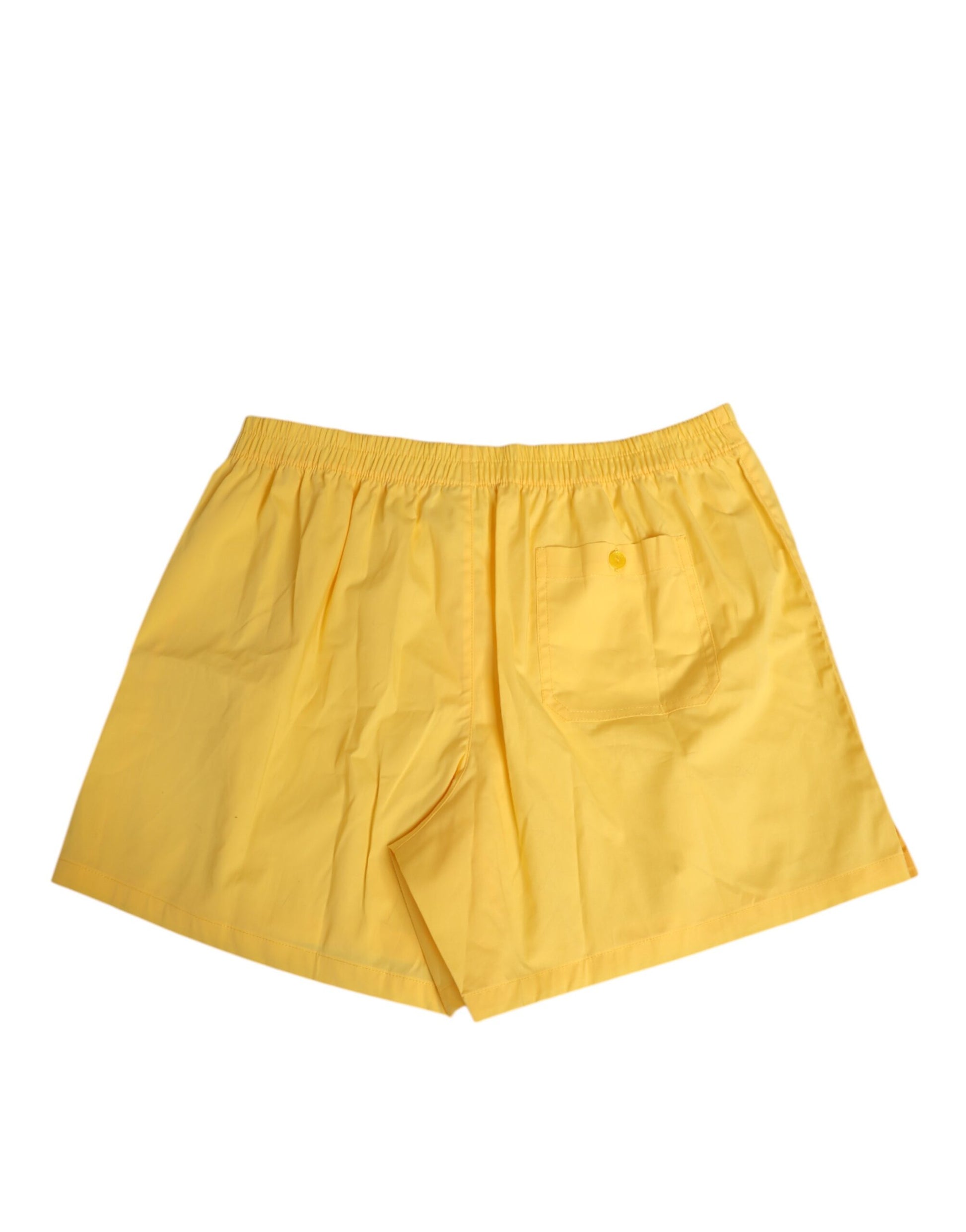 Yellow shorts with elastic waistband