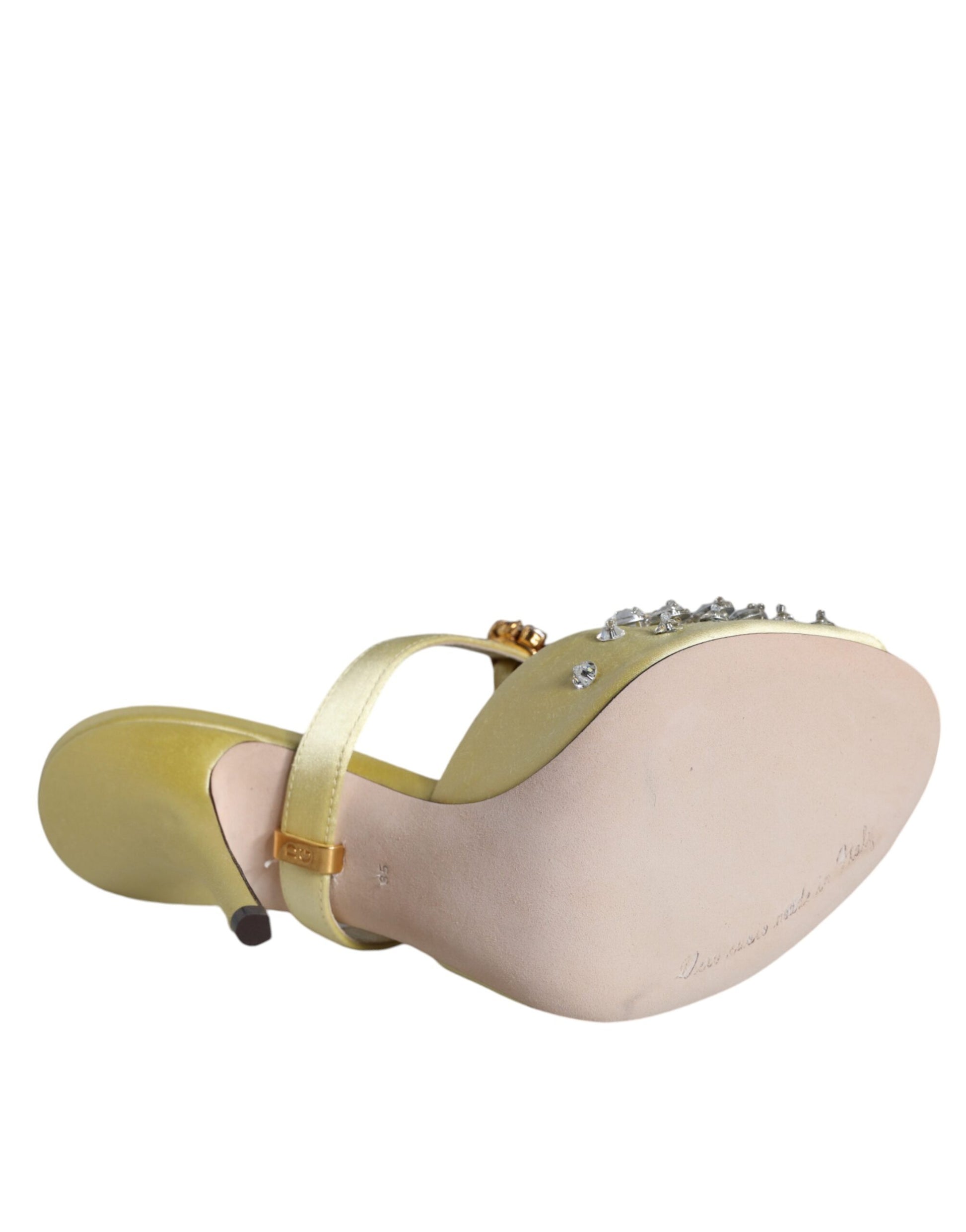 Gold sandal with a peach toe cap