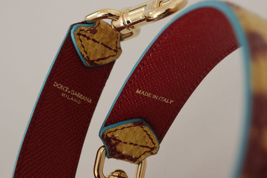 Red dog collar with gold hardware