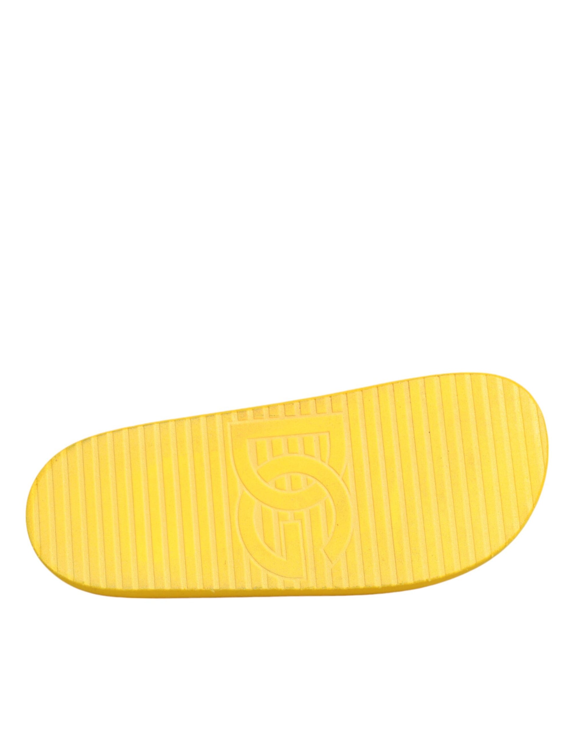 Yellow foot pad with logo on top