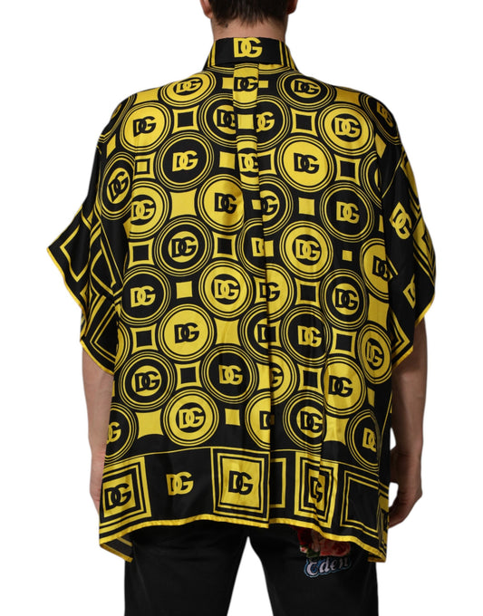 Yellow shirt with black letters