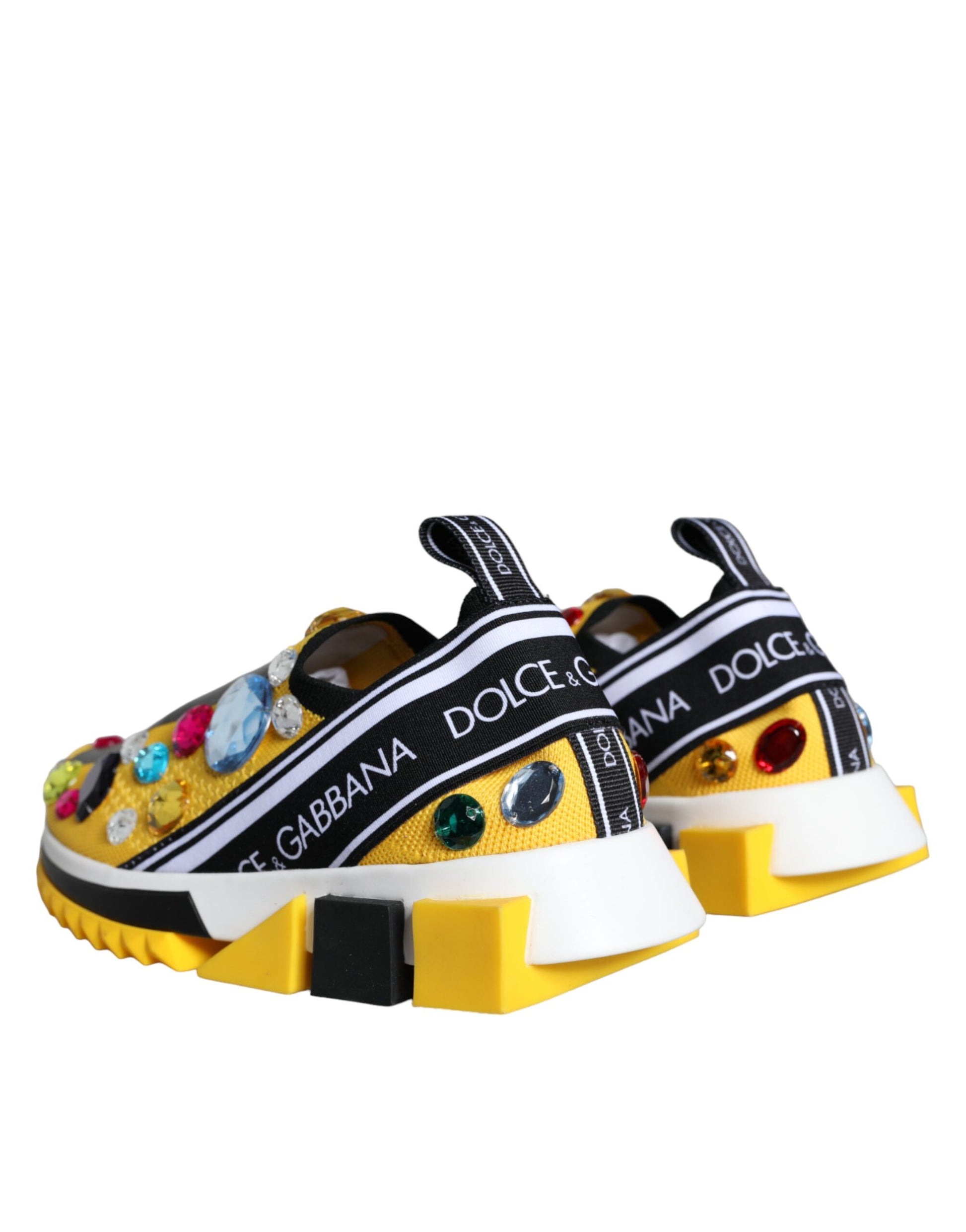Pair of children's shoes with colorful designs and brand name on side
