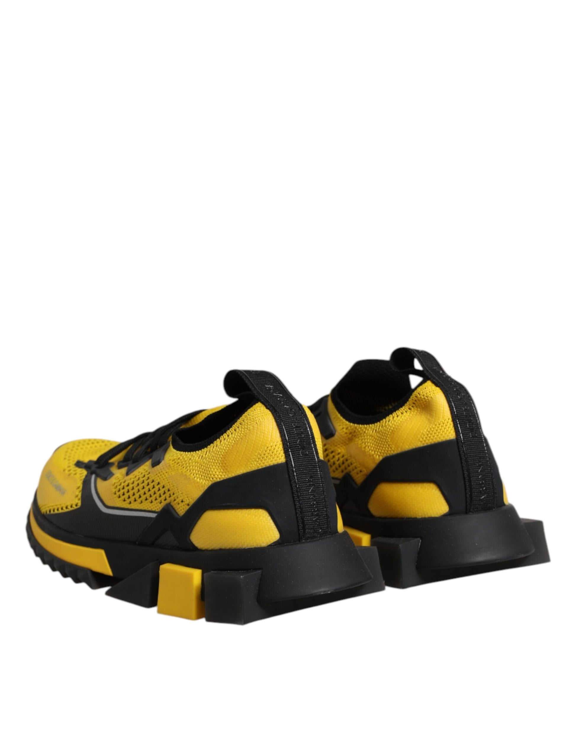 Pair of yellow and black sneakers