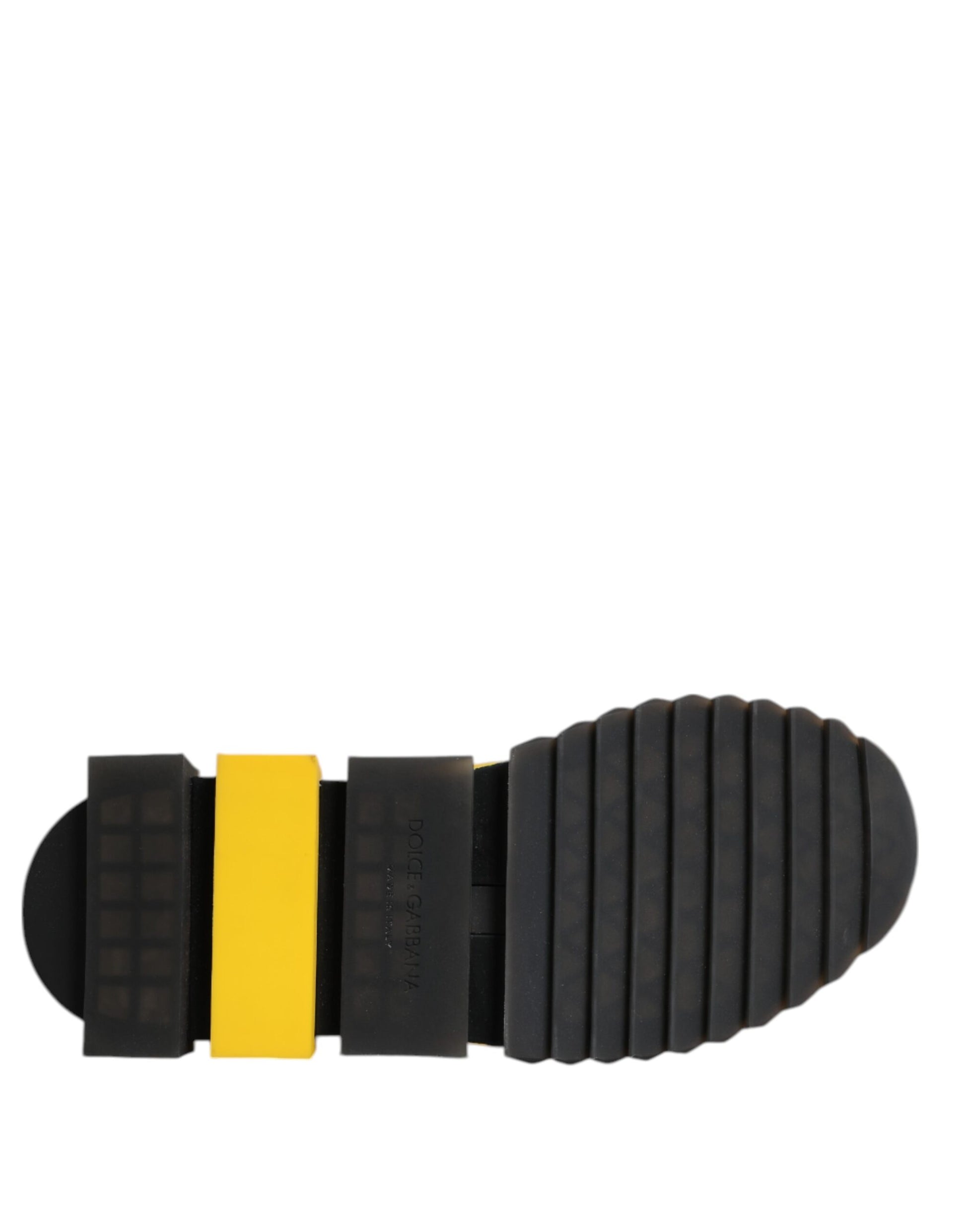 Yellow and black shoe sole