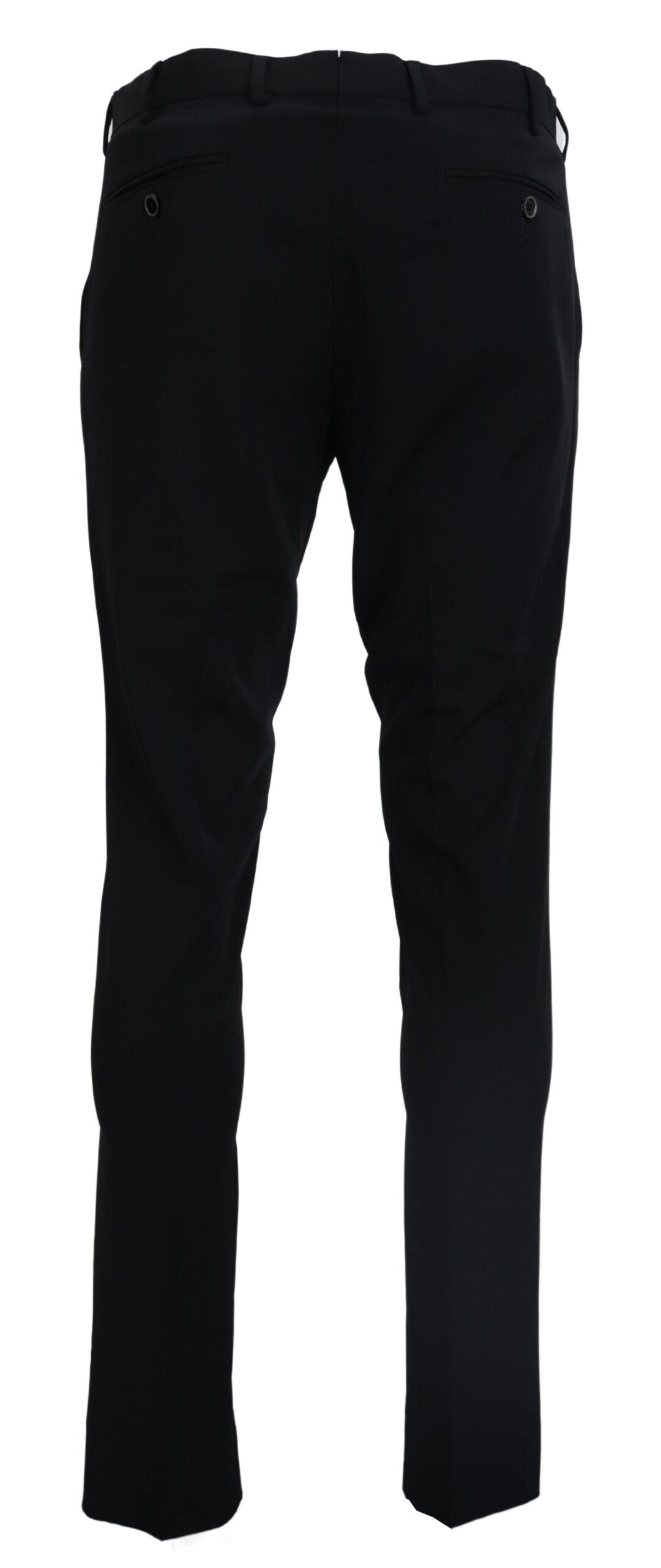 A pair of black tapered dress pants from Domenico Tagliente, designed for formal wear
